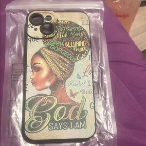 Stylish Black and Gold I phone 15 plus